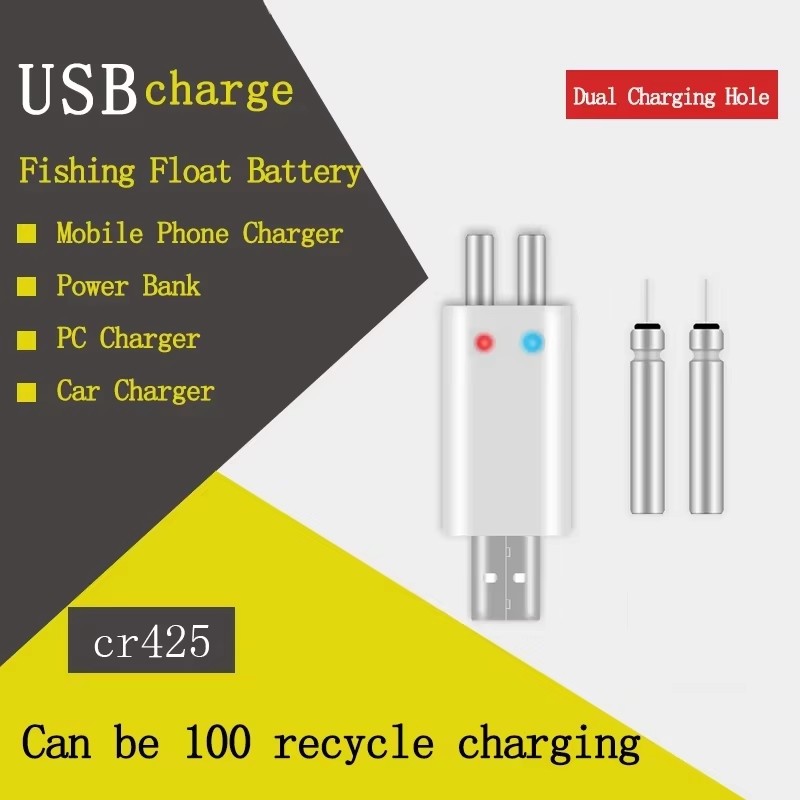 Fish Finder Charger - Rechargeable CR425 CR322 Battery USB Charger