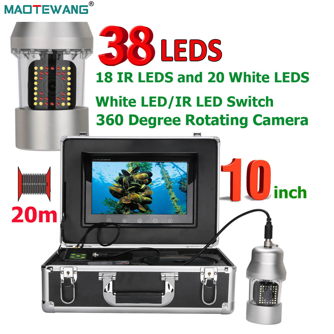 Fish Finder Cable - MAOTEWANG Underwater Fishing Video Camera 10