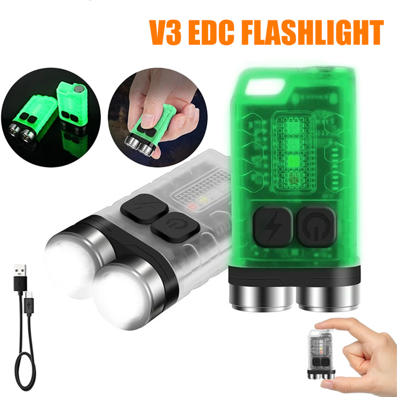 Fishing Light - V3 EDC Flashlight Mini Keychain 900LM