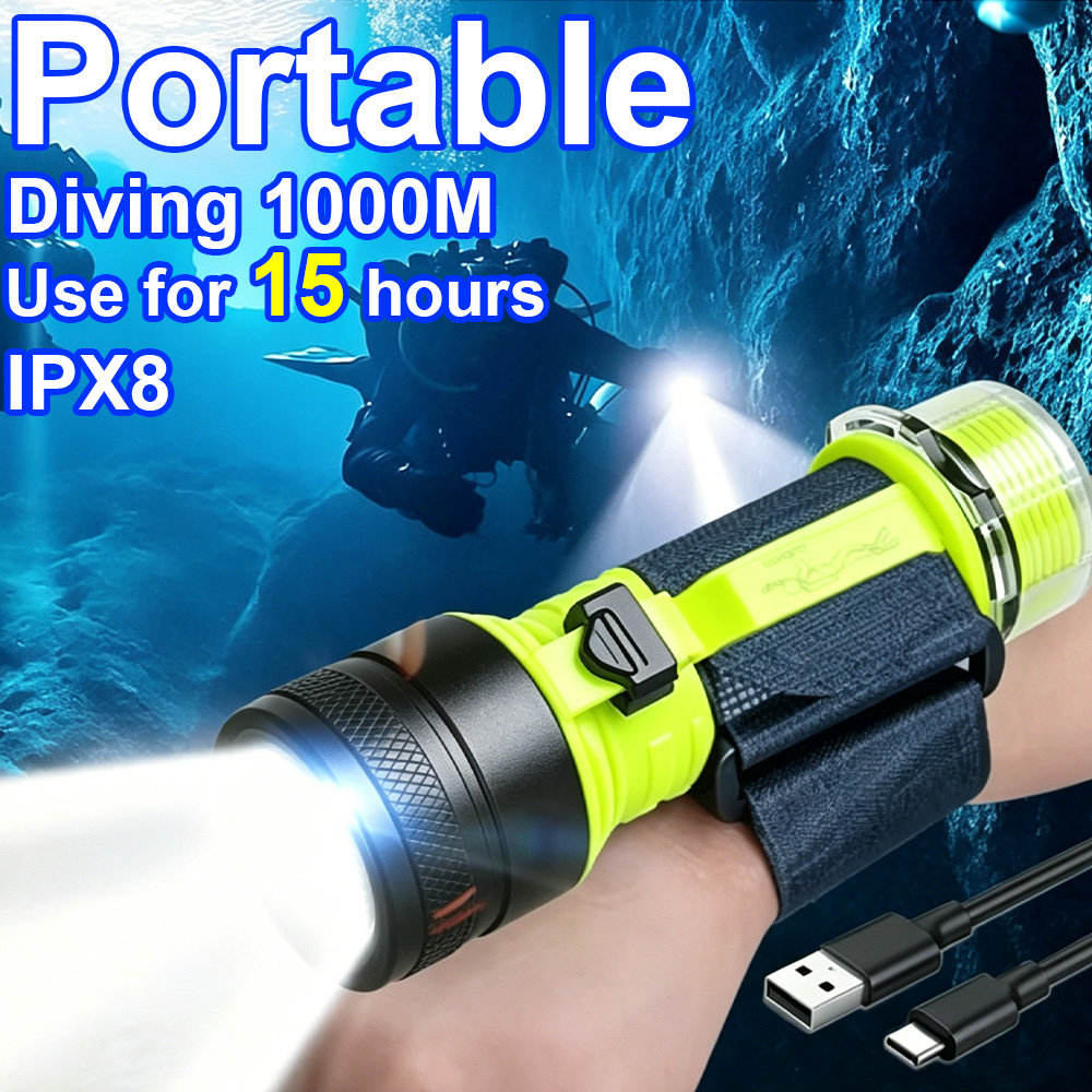 Fishing Light - New Portable Professional LED Diving Flashlight