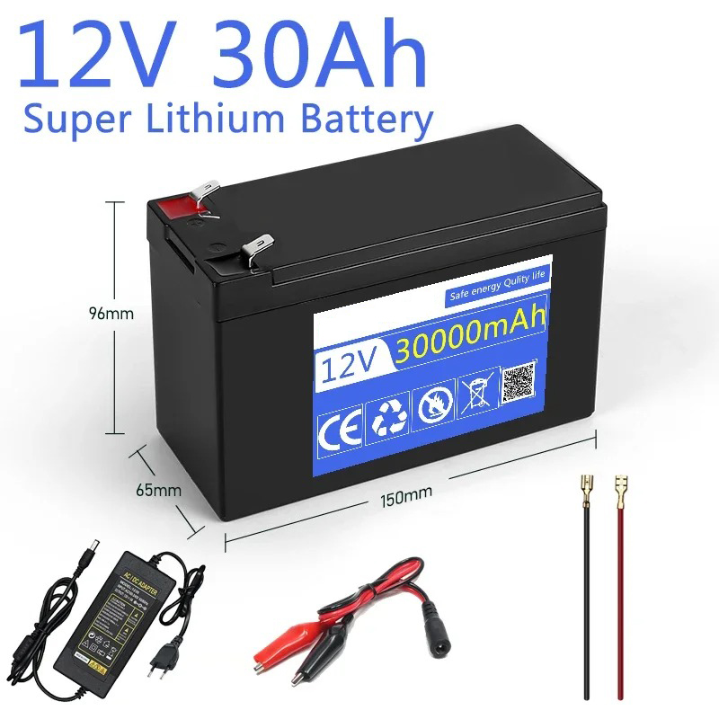 Fish Finder Charger - 12V 30Ah Lithium 18650 Deep Cycle