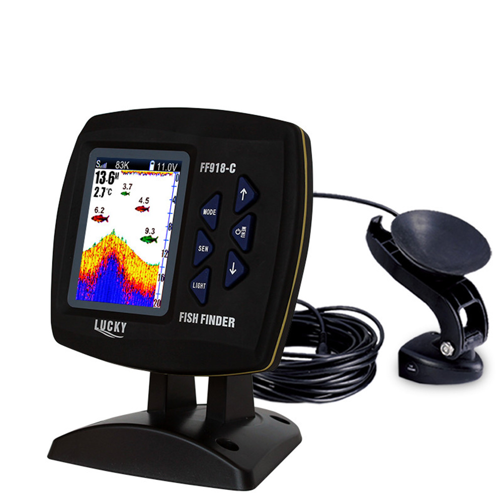 Fish Finder Transducer - FF918-C100DS Color Screen Wired Fish Finder