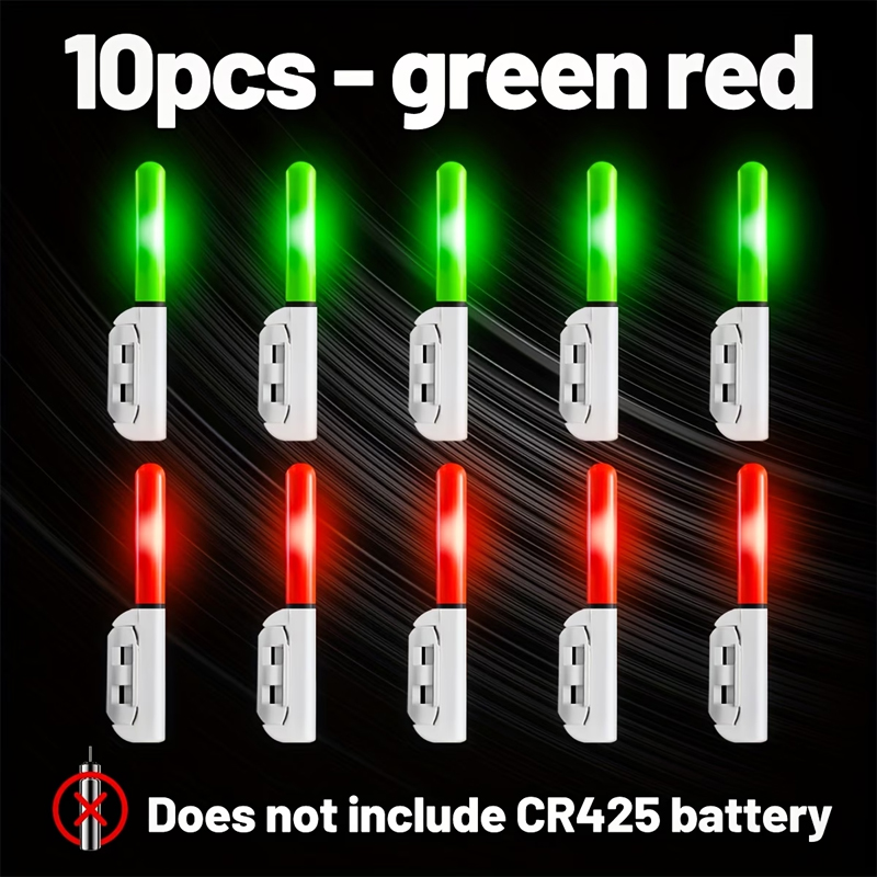 Bite Alarm - 10pcs Rod Tip Light, Smart Flashing