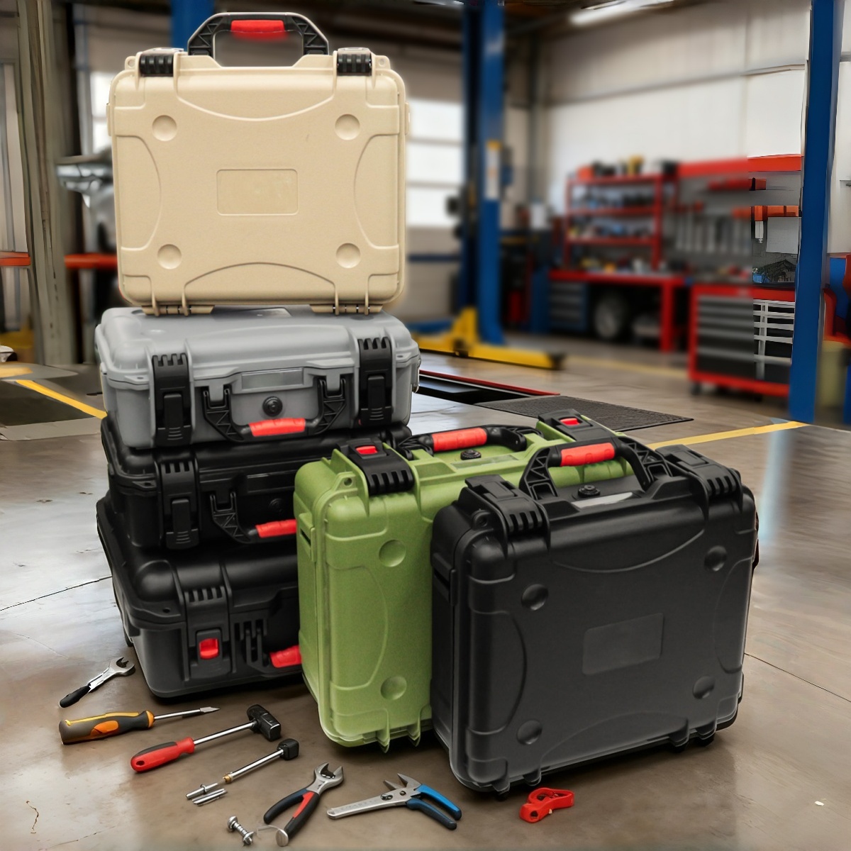 Fish Finder Case - Portable Tool Box with Shock -