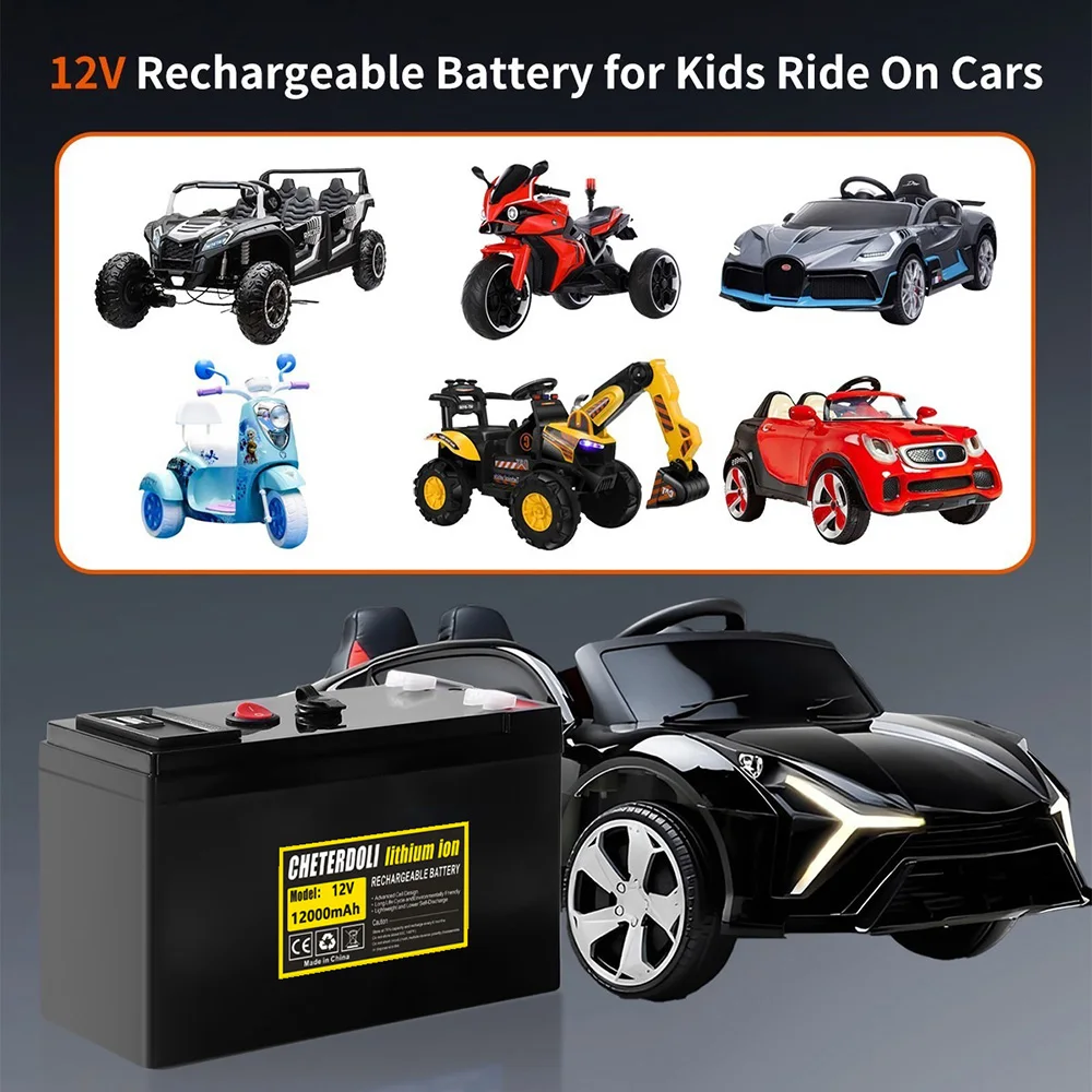 Fish Finder Portable - Portable 12V 12Ah Rechargeable Li-ion Battery