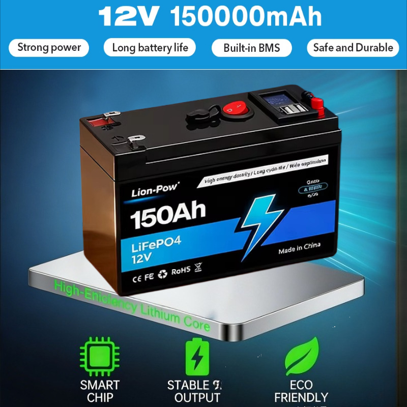 Fish Finder - 12V 150Ah LiFePO4 Rechargeable Lithium Battery