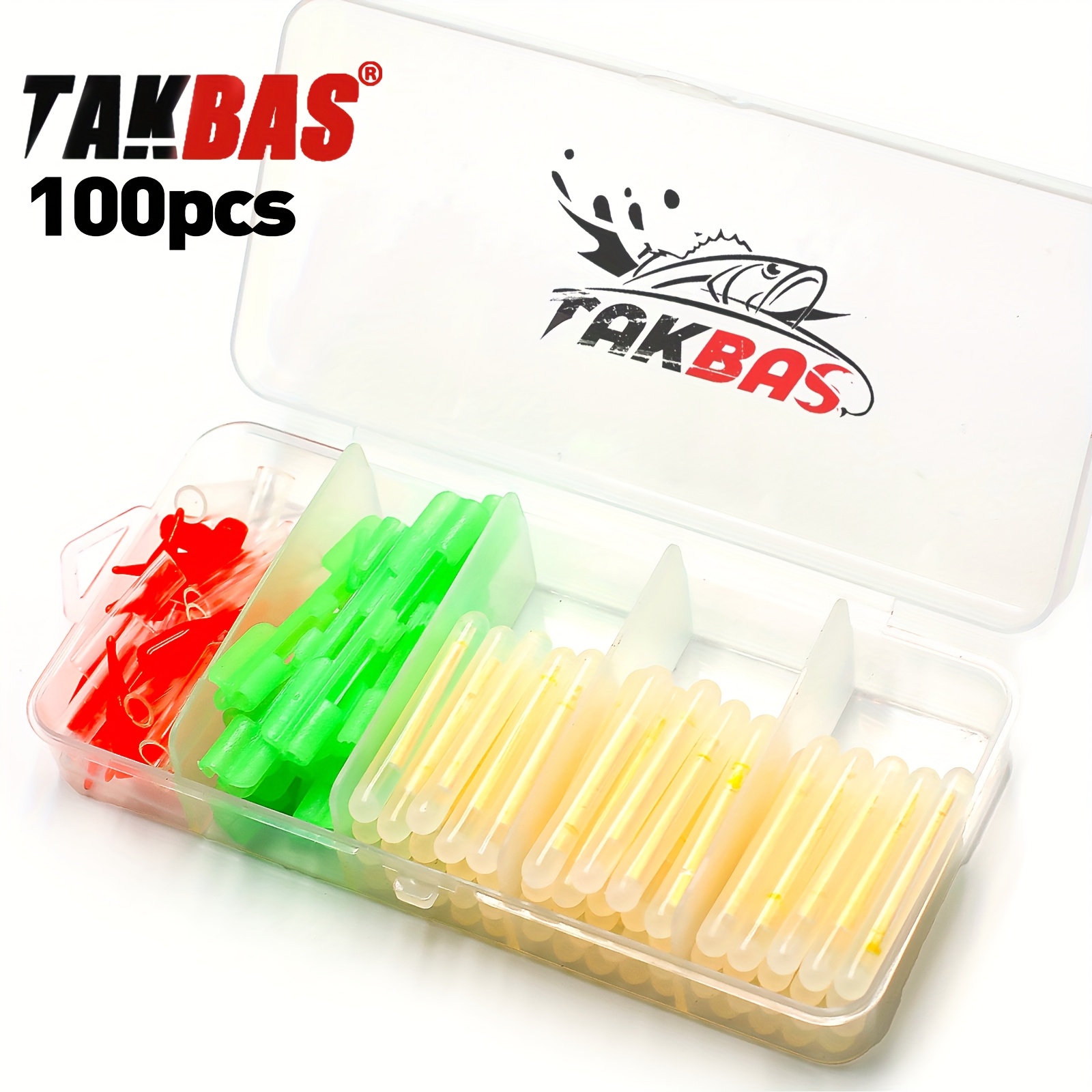 Fish Alarm - 100PCS Fishing Glow Sticks Set, Rod