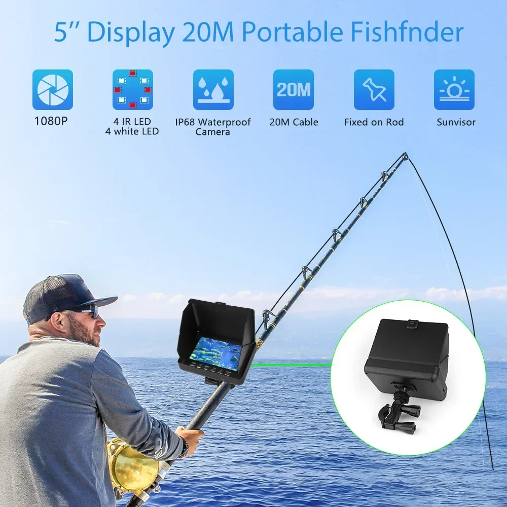 Fish Finder 5.0 Inch LCD Displ - Fishing Camera ulasan dan harga