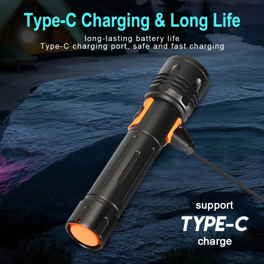 High Power LED Flashlight USB  - Fishing Light ulasan dan harga