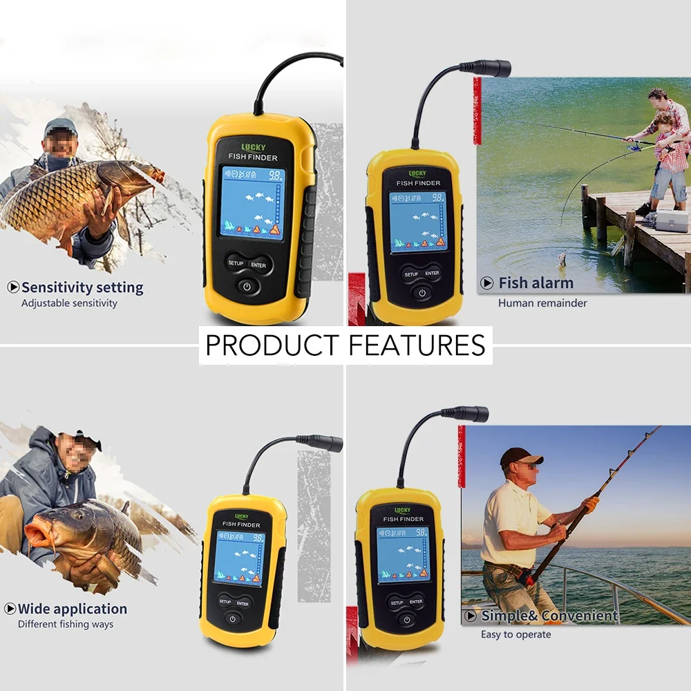 Lucky LCD Color Screen Portabl - Fish Finder Portable ulasan dan harga