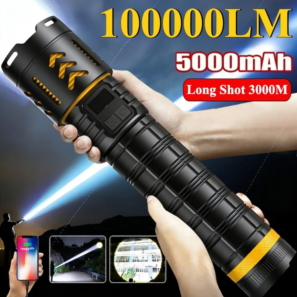 High Power LED Flashlight Zoom - Fishing Light ulasan dan harga