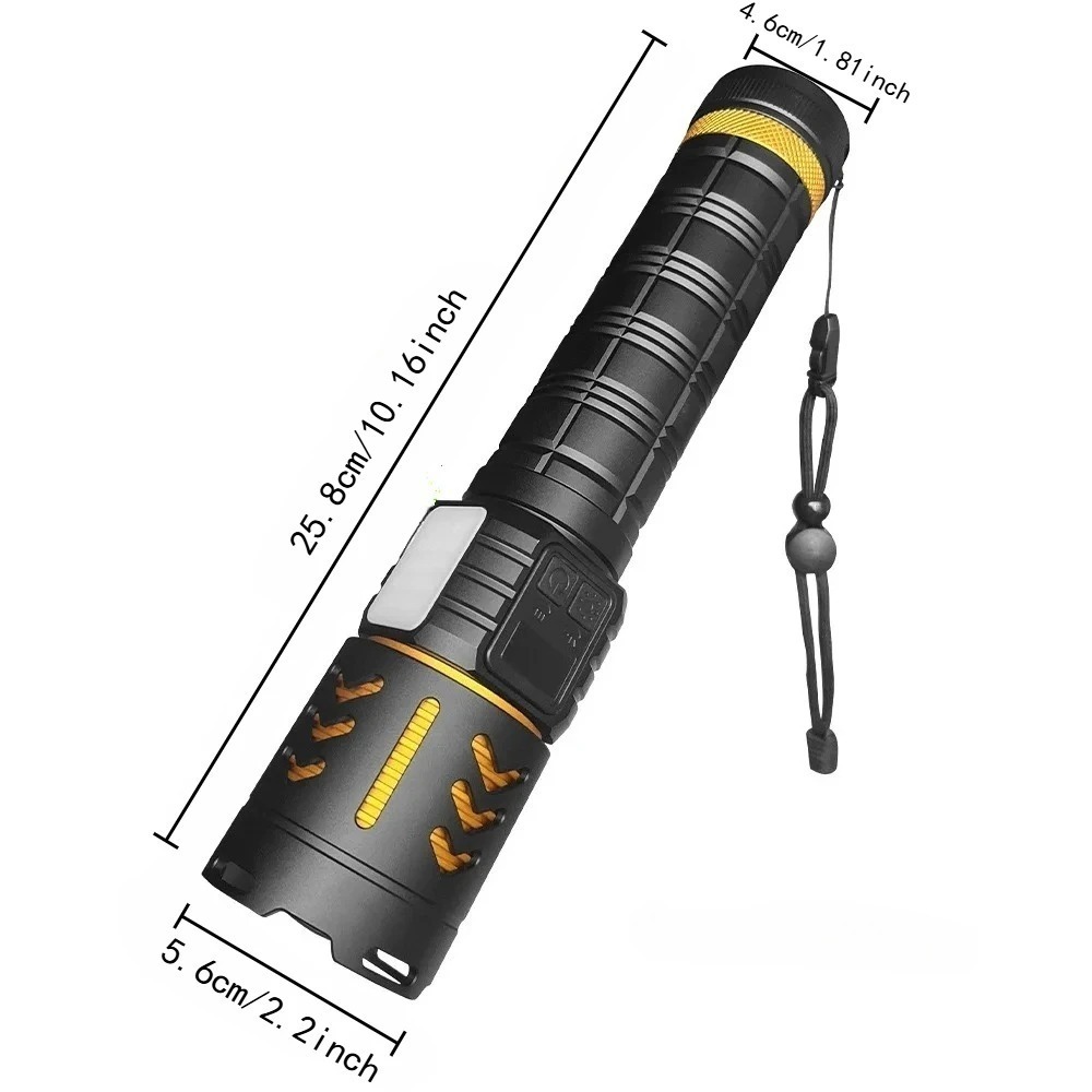 High Power LED Flashlight Zoom - Fishing Light ulasan dan harga