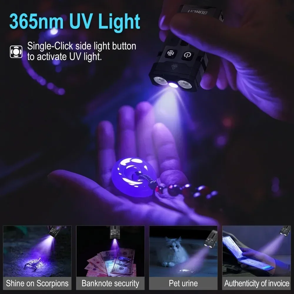 BORUiT EV20 1100LM EDC UV Keyc - Fishing Light ulasan dan harga