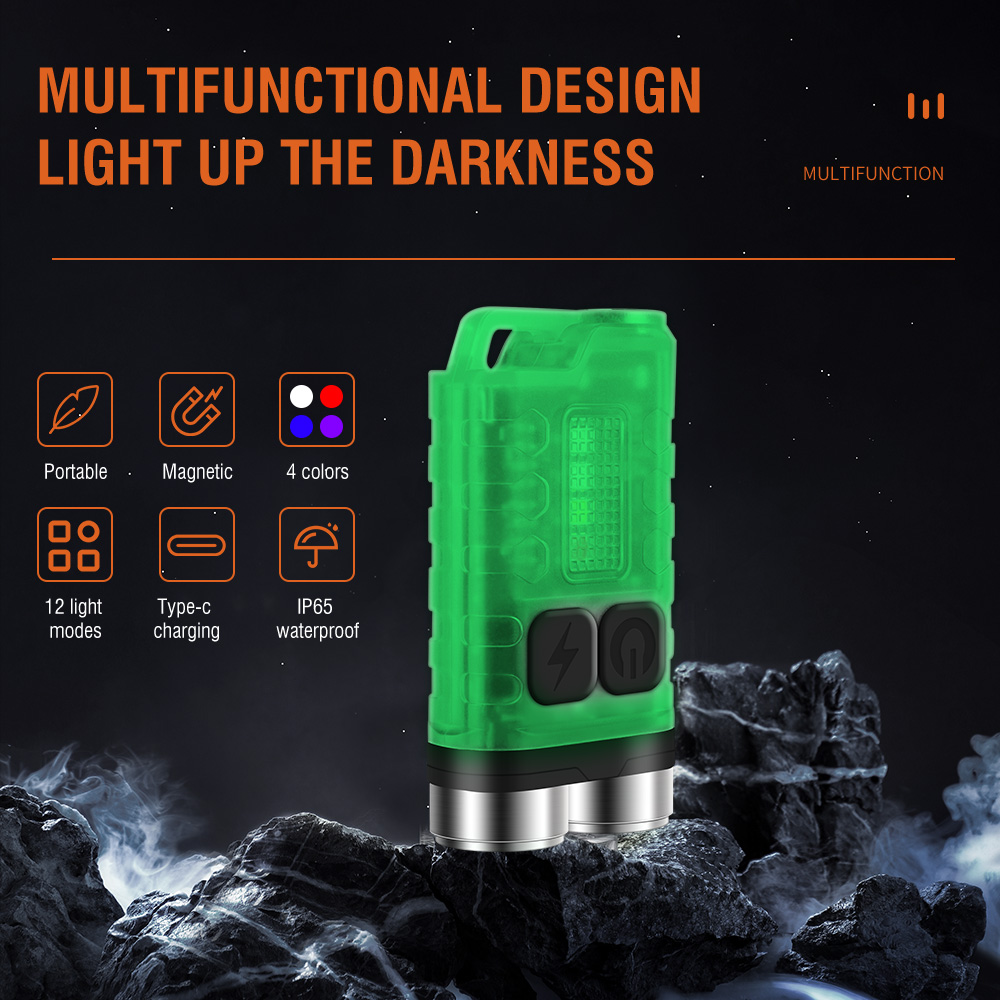 V3 EDC Flashlight Mini Keychai - Fishing Light ulasan dan harga