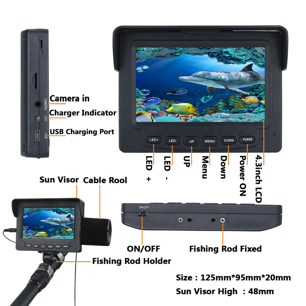 15M 1200TVL Underwater Fishing - Fish Finder Cable ulasan dan harga