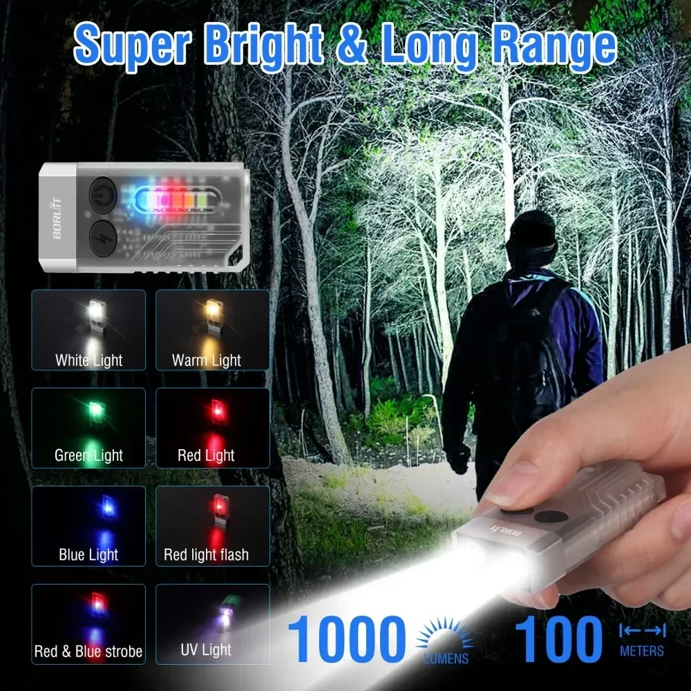 BORUiT V10 Keychain UV LED EDC - Fishing Light ulasan dan harga