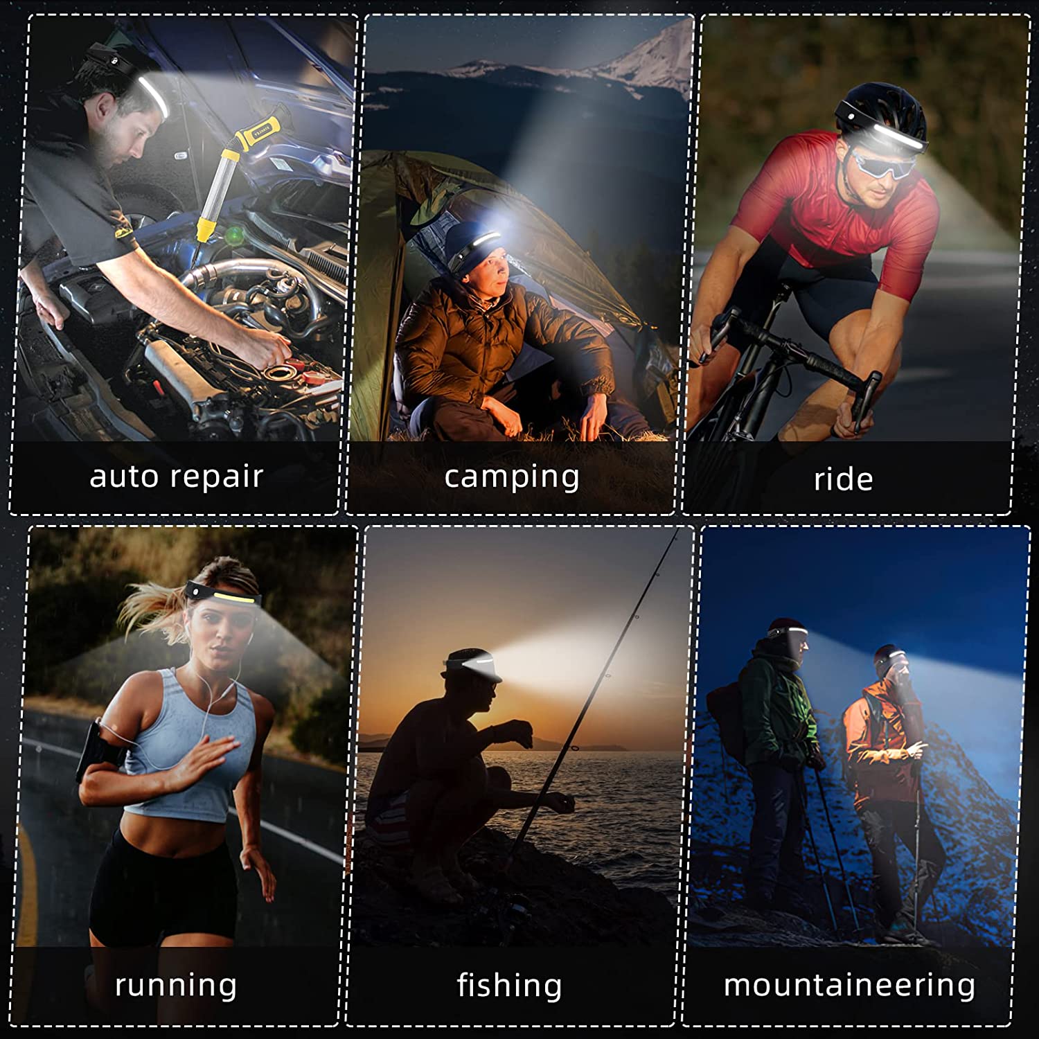 Sensor Headlamp LED Head Flash - Fish Finder Battery ulasan dan harga