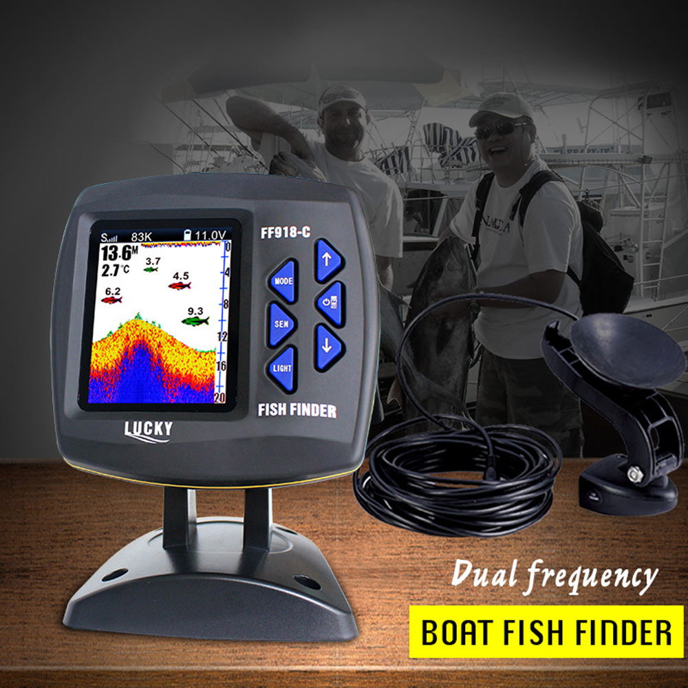 FF918-C100DS Color Screen Wire - Fish Finder Transducer ulasan dan harga