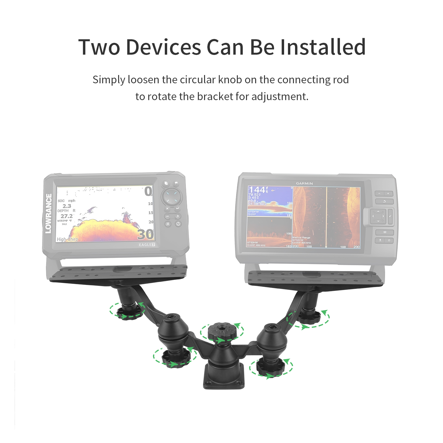 Horizontal boom dual-arm fishf - Fish Finder ulasan dan harga