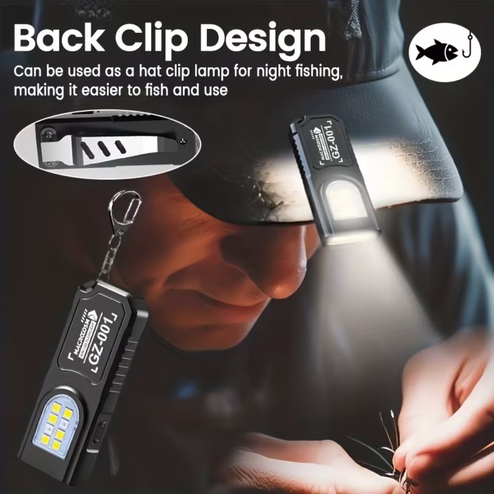 Mini COB LED Keychain Flashlig - Fishing Light ulasan dan harga